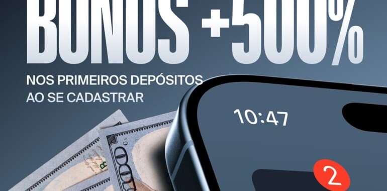 Bônus de R$5 Reais no Cadastro: Entenda como Funciona o Bônus de 500%